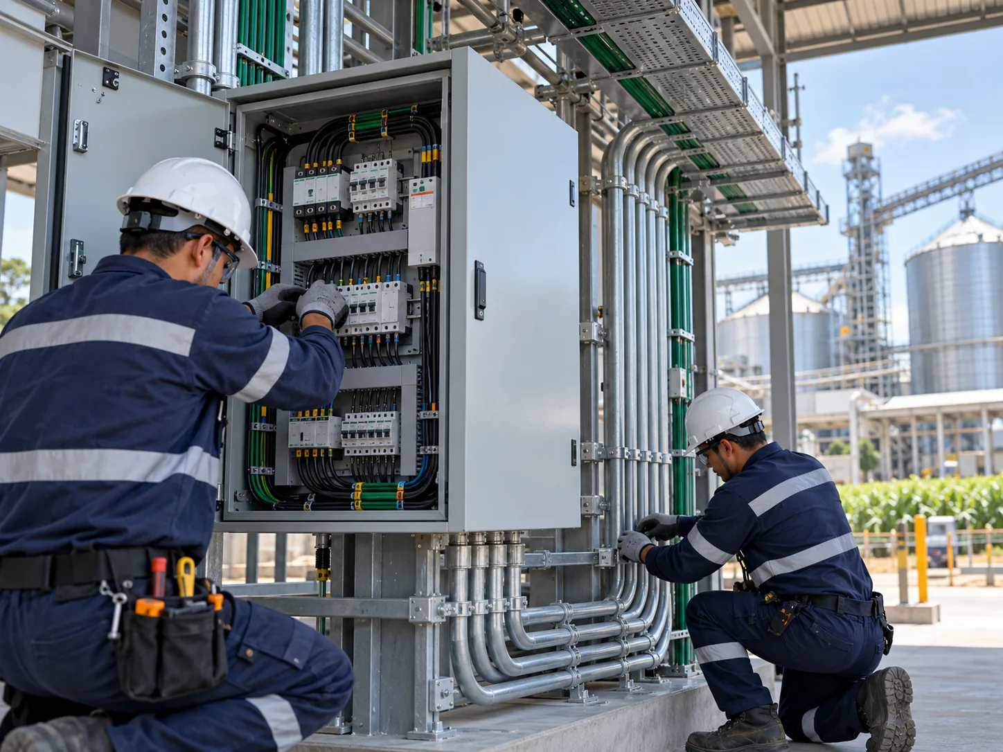 Imagen ilustrativa de instalación de un tablero eléctrico industrial
